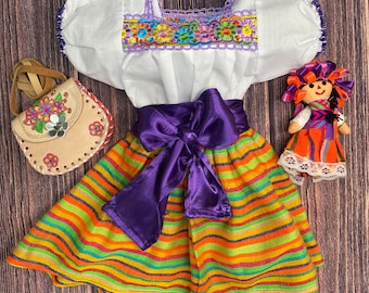 Set de Falda Cambaya, Mexican Cambaya Skirt Set