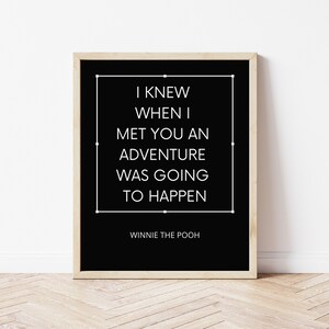 Winnie the Pooh Quote | AA Milne Quote | Gift for Book Lover | Winnie the Pooh Gifts | Winnie the Pooh Prints | Printable Digital Download