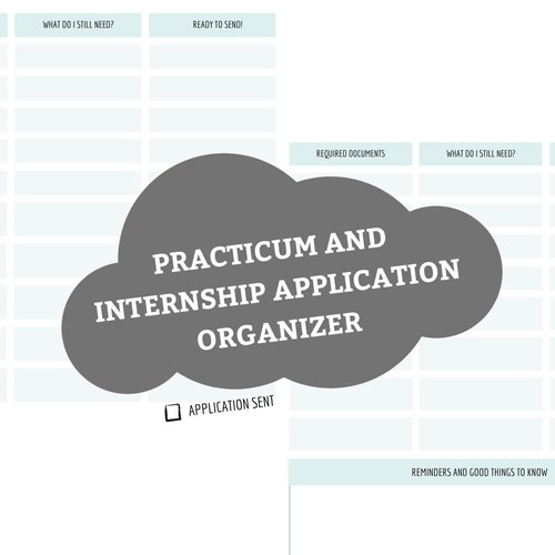 Child Life Practicum and Internship Application Organizer Etsy