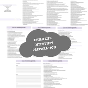 Préparation à l&#39;entretien d&#39;embauche | Exemples de questions d&#39;entretien d&#39;embauche | Stage pratique de la vie de l&#39;enfant, stage, emploi | 9 pages | Téléchargement numérique