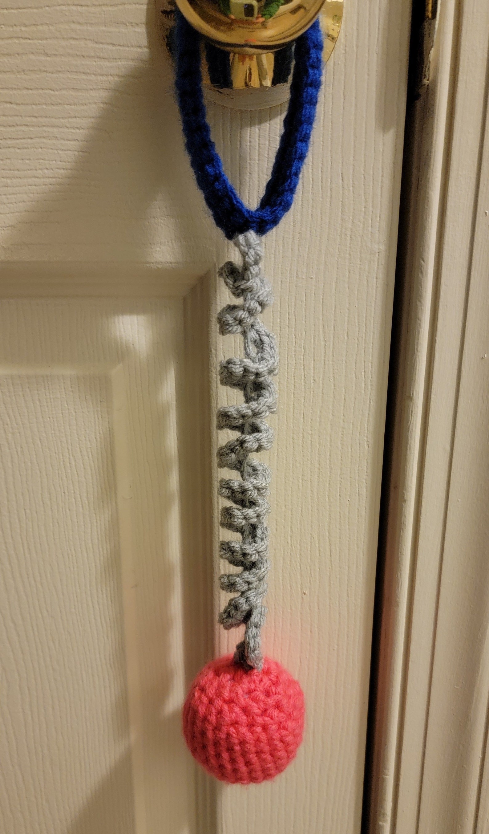 Door Hanging Cat Toy, Jingle Cat Toy, Hanging Cat Toy, Crochet Cat Toy