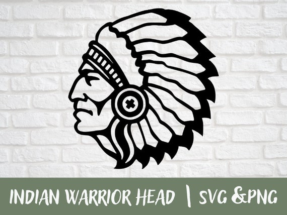 Indian Warrior Head SVG File - Etsy