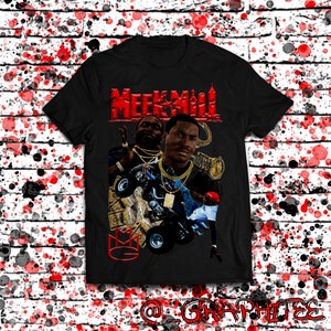 Free Meek Mill T Shirt Mens Sz Small Hip Hop Rap Music Graphic Tee T-Shirt  Tshir