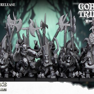 Highlands Miniatures - Swamp Goblin Pikes | 28mm/32mm | 3D Printed | Resin