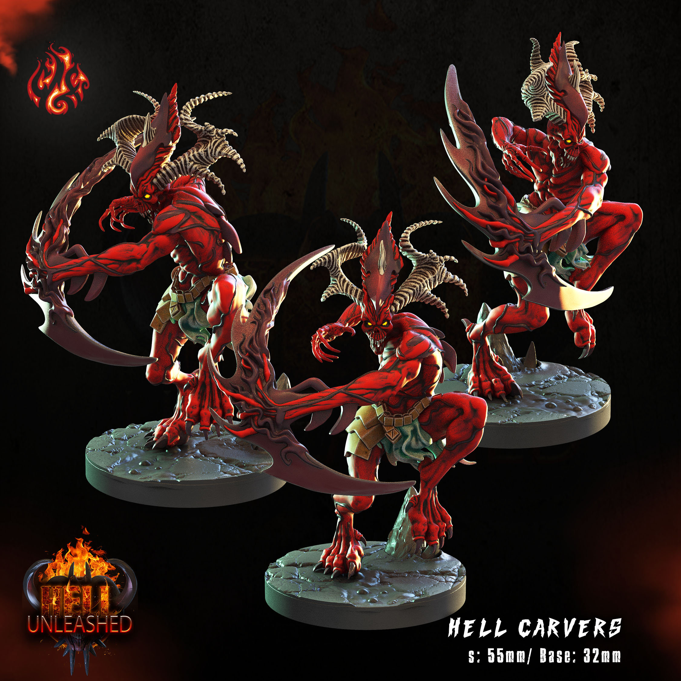 Hell Carver - Crippled God Foundry | 28mm/32mm | Demon of