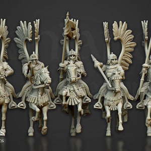 Winged Hussars of Volhynia | Highlands Miniatures | 28mm/32mm | RPG | Kings of War | RPG | Tabletop | Cavalry | Kislev