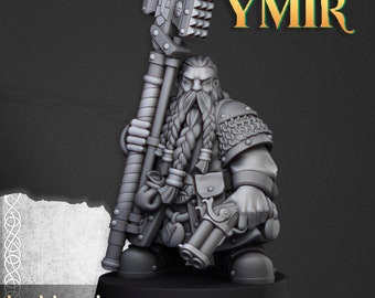 Dwarven Male Engineer  by Highlands Miniatures | Sons of Ymir | 28mm/32mm | 8K | 3D Printed