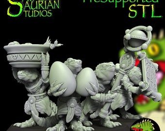 Lizardmen Servants of the Sovereign by Savage Saurian Studios | Lizardman | Proxy | 28mm/32mm | Resin 3D Printed | 8K quality
