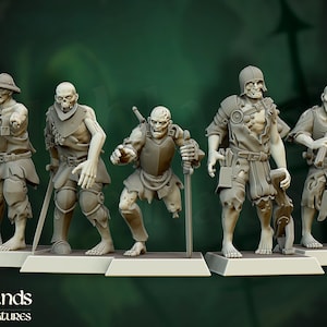 Highland Miniatures - Zombie Warrior | Zombie Horde | 28mm/32mm | Miniature | Proxy | DnD | Fantasy | RPG