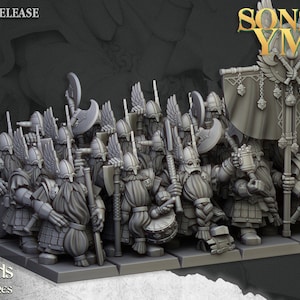 Highlands Miniatures - Dwarf Veterans 28/32mm miniatures