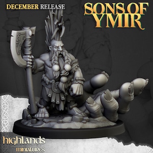 Highlands Miniatures - Giantseeker | 28mm/32mm | Sons of Ymir | Slayer | 3D Printed | 8K | Resin