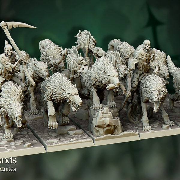 Highlands Miniatures - Direwolves Living/Undead/Skeletal