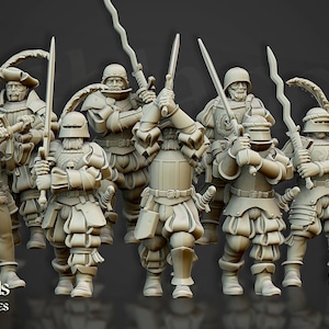 Highland Miniatures - landsknecht | Greatsword Unit | 28mm/32mm | 3D Printed | Proxy | Mordheim | DnD | Miniatures | RPG