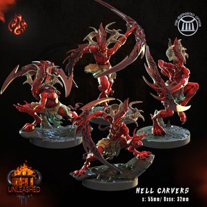 Hell Carver - Crippled God Foundry | 28mm/32mm | Demon of Chaos | Bloodletter | Proxy | Resin