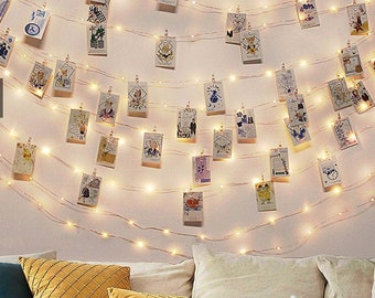 USB Photo Clip Fairy Lights: Copper Wire String Lights
