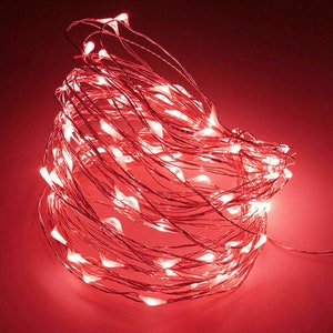 DIY Fairy String Lights Battery Powered LED Christmas Wedding Party Red