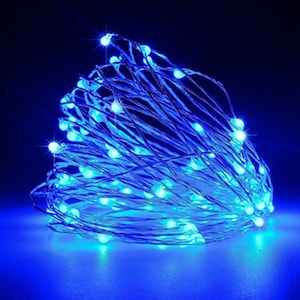 DIY LED Bottle Fairy String Lights Battery Cork Shaped Christmas Wedding Party Blue