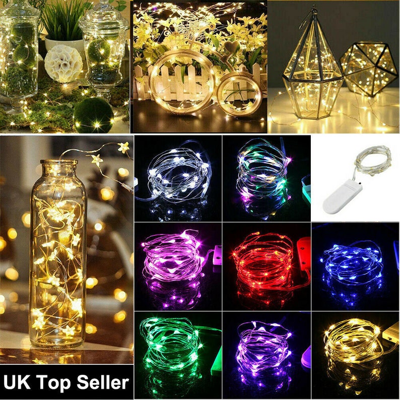 DIY Fairy String Lights Battery Powered LED Christmas Wedding Party image 1