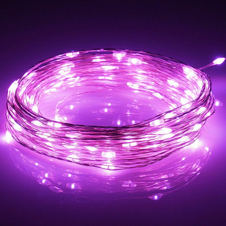 DIY Fairy String Lights Battery Powered LED Christmas Wedding Party Purple
