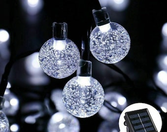 Solar Power Rope Lights Strip Waterproof Outdoor Garden