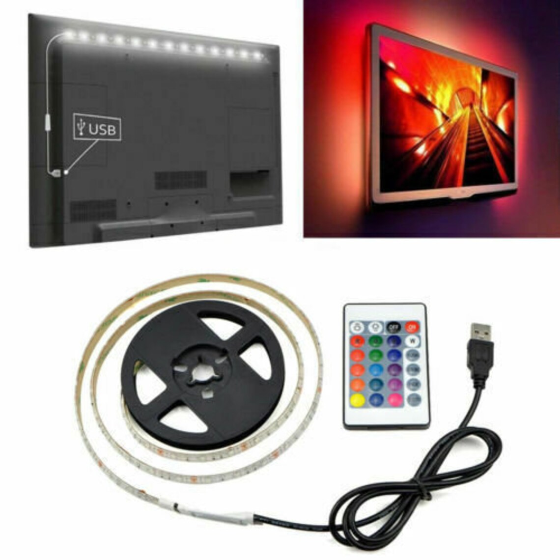 DIY LED Strip Light Kit: Multi-color Mood Lighting With Remote - Etsy UK