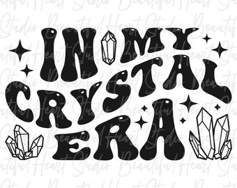 In My Crystal Era Edelstein Juwel Mond Chakren Energie gute Stimmung Sommer spirituelle Heilung Quarz Geode Achat Shirt digitaler Download