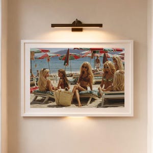 Y2K Beach Babes Print – Slim Aarons-Inspired Retro Girls Day Art – Summer Glam Wall Decor