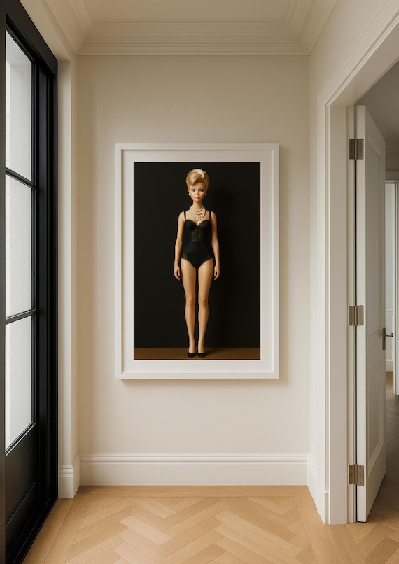 Vintage Fashion Doll Poster: Barbiecore Glam Wall Art