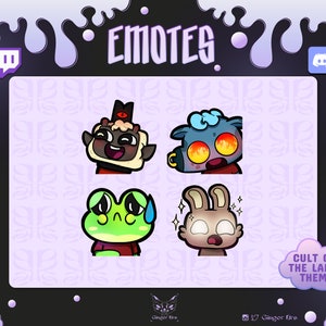 Cult of the Lamb Twitch-Stream-Emotes im 4er-Pack