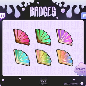 Sub twitch / Kick stream galaxy fan badges