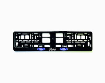 2x Europäisches Nummernschild mit Rahmenhalter für Ford
