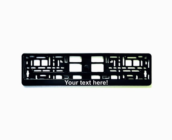 2x European License Number Plate Frame Holder Surround With Your