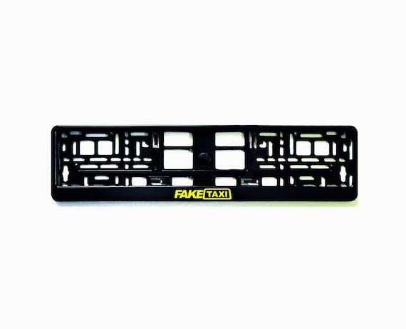 2x European License Number Plate Frame Holder Surround Fake Taxi