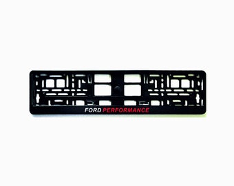 2x European License Number Plate Frame Holder Surround Ford Performance