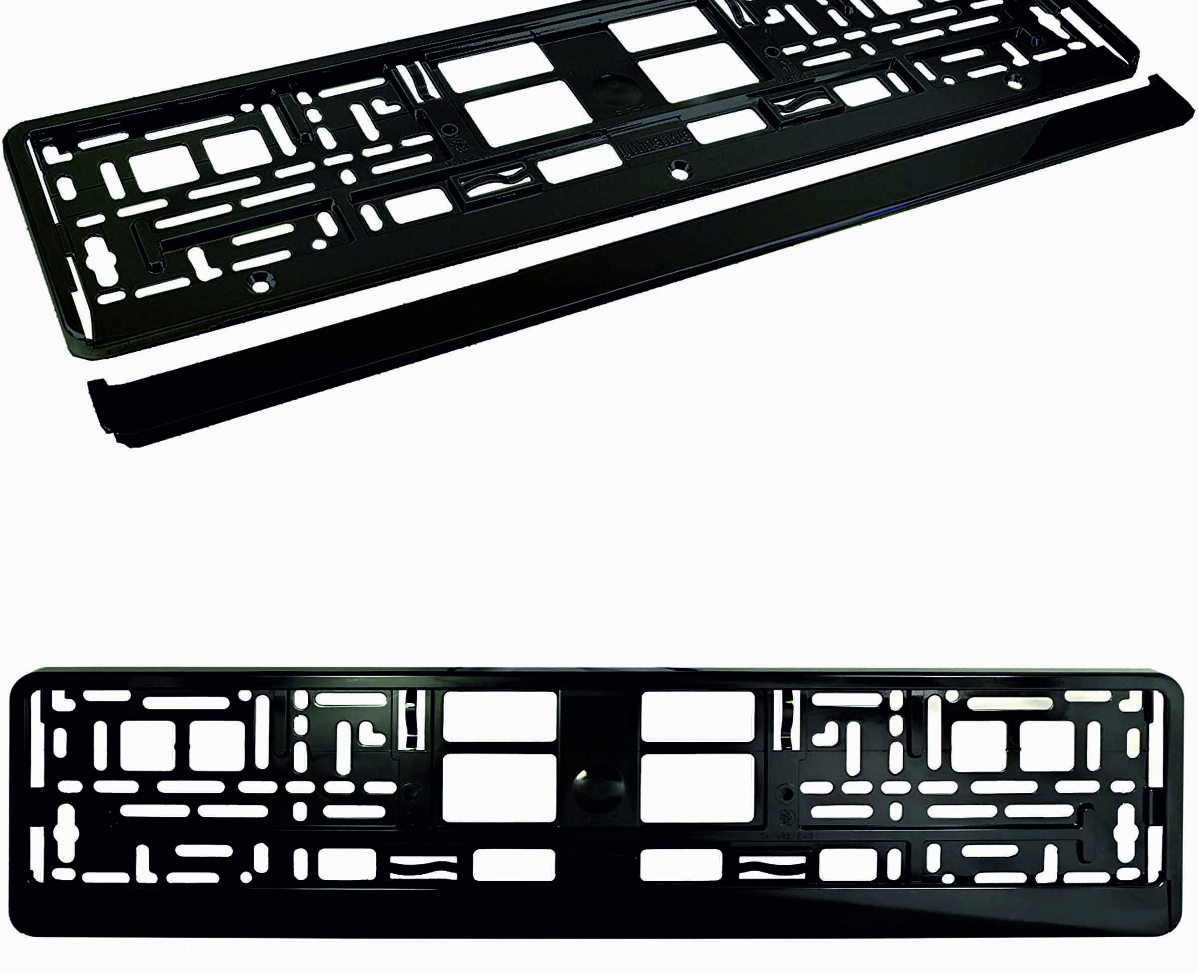 2x European License Number Plate Frame Holder Surround Your Custom Text Advert E