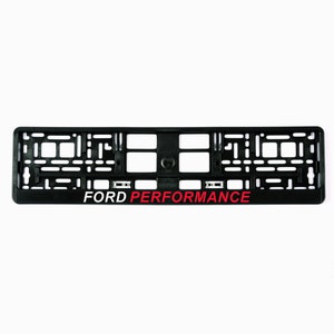 2x Europäisches Kennzeichen mit vorderem Nummernschildhalter Ford Performance mit größerem Aufdruck