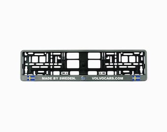 European License Number Plate Frame Holder Surround Carbon look for Volvo fans Made by Sweden
