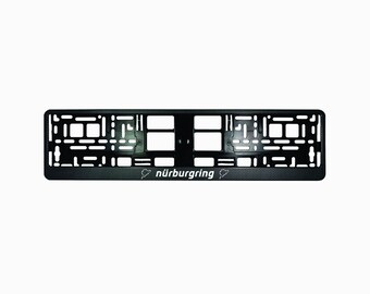 European License Number Plate Frame Holder Surround Carbon look for F1 Nurburgring fans