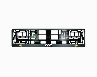 Marco para matrícula europea con diseño envolvente de carbono para los amantes de Opel OPC