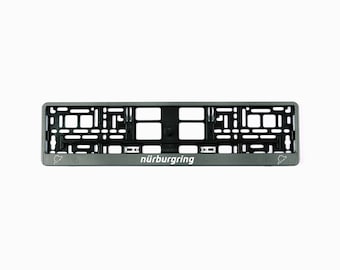 European License Number Plate Frame Holder Surround Carbon look for F1 fans Nurburgring