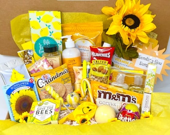 Sending You Sunshine Box, Thinking of You Care Package, Birthday Gift for Her, Cheer Box, Sympathy Box, Box of Sunshine, Just Because Gift