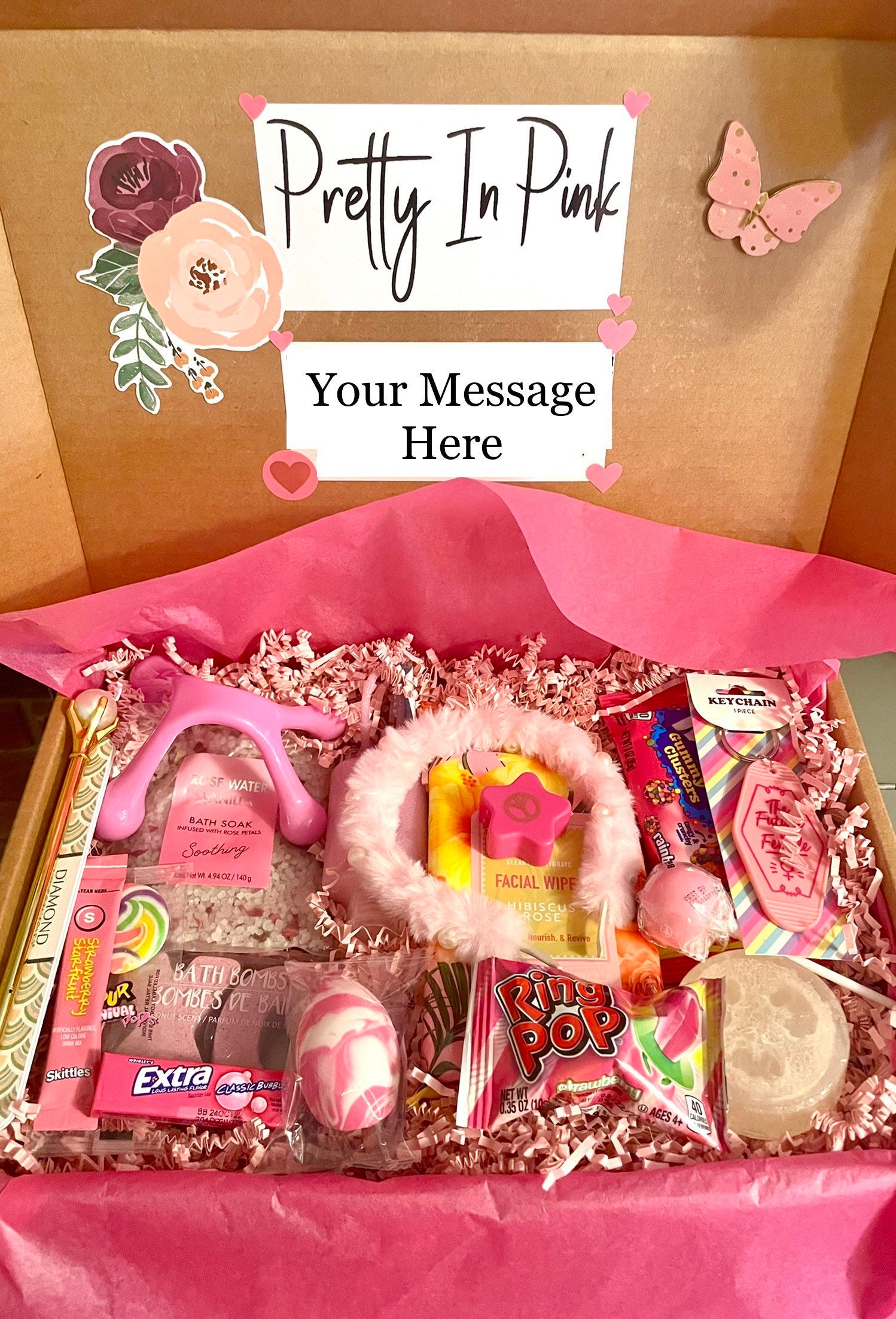 best friend gift box, best friend spa goft basket, donut gift, sprinkles gift  set, spa gift set, treat yo self gif…