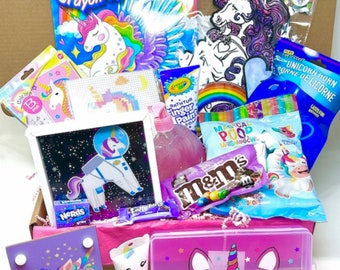 Child’s Activity Gift Box for Boy or Girl!  Hospital Illness Recovery Coloring and Craft Gift, Adorable Plushie included!