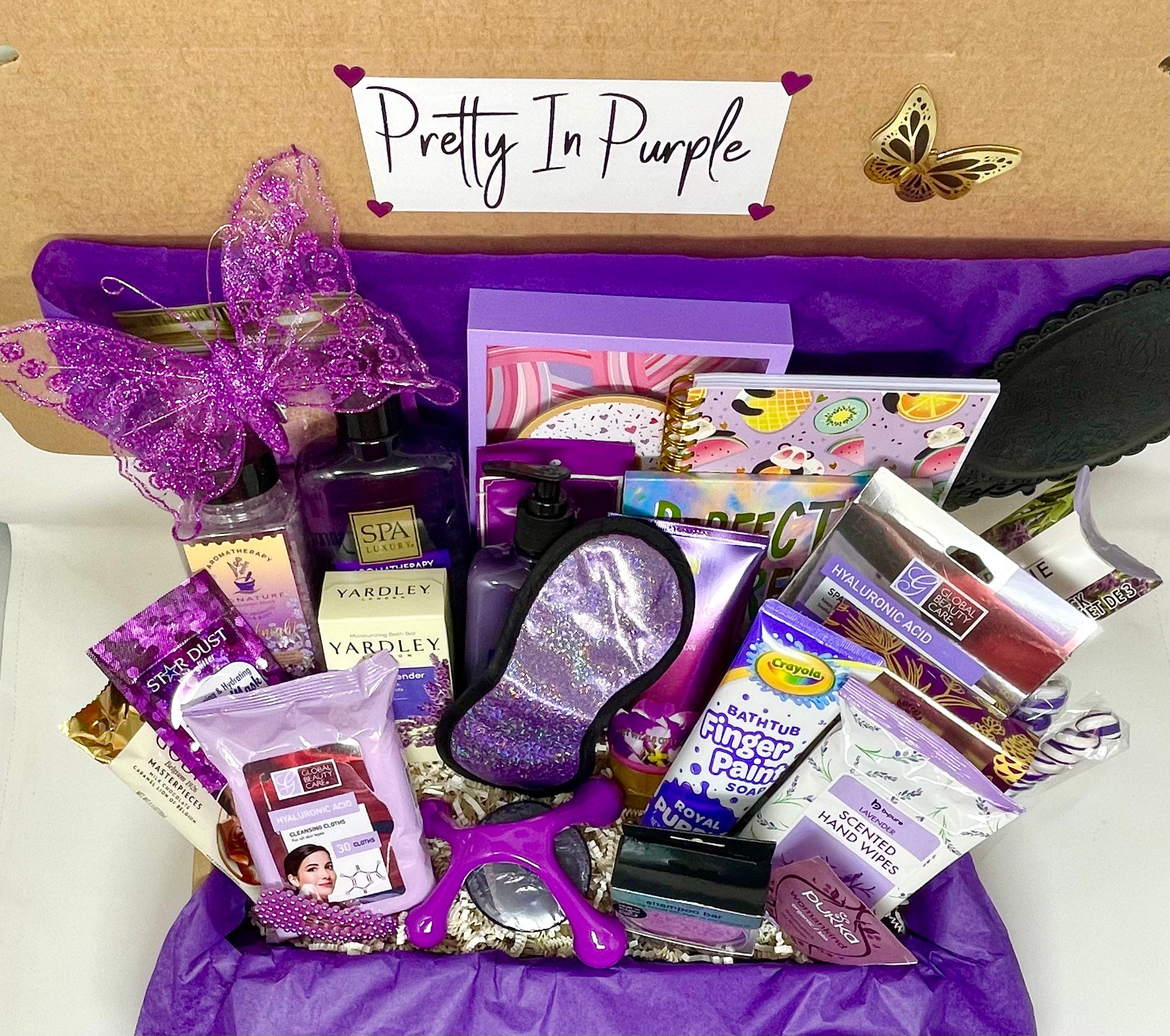 Purple Pamper Kit / for Her / Women's Birthday / Get Well 