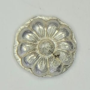 Sterling Silver Flower #4 Pressing Stamping, silver casting, silver solderable accent, silver castings