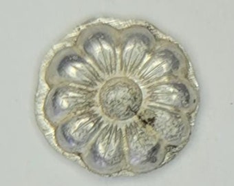 Sterling Silver Flower #4 Pressing Stamping, silver casting, silver solderable accent, silver castings