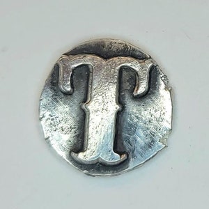 Sterling Silver Western Letter Initial Pressing Solderable Accent Stamping, Hard Luck Letter Initial, silver castings