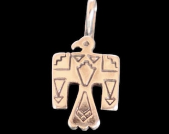 Dije de pájaro trueno de plata esterlina n.° 2, joyas de pájaro trueno, joyas indígenas americanas, colgantes de plata esterlina, dijes de joyería de plata esterlina