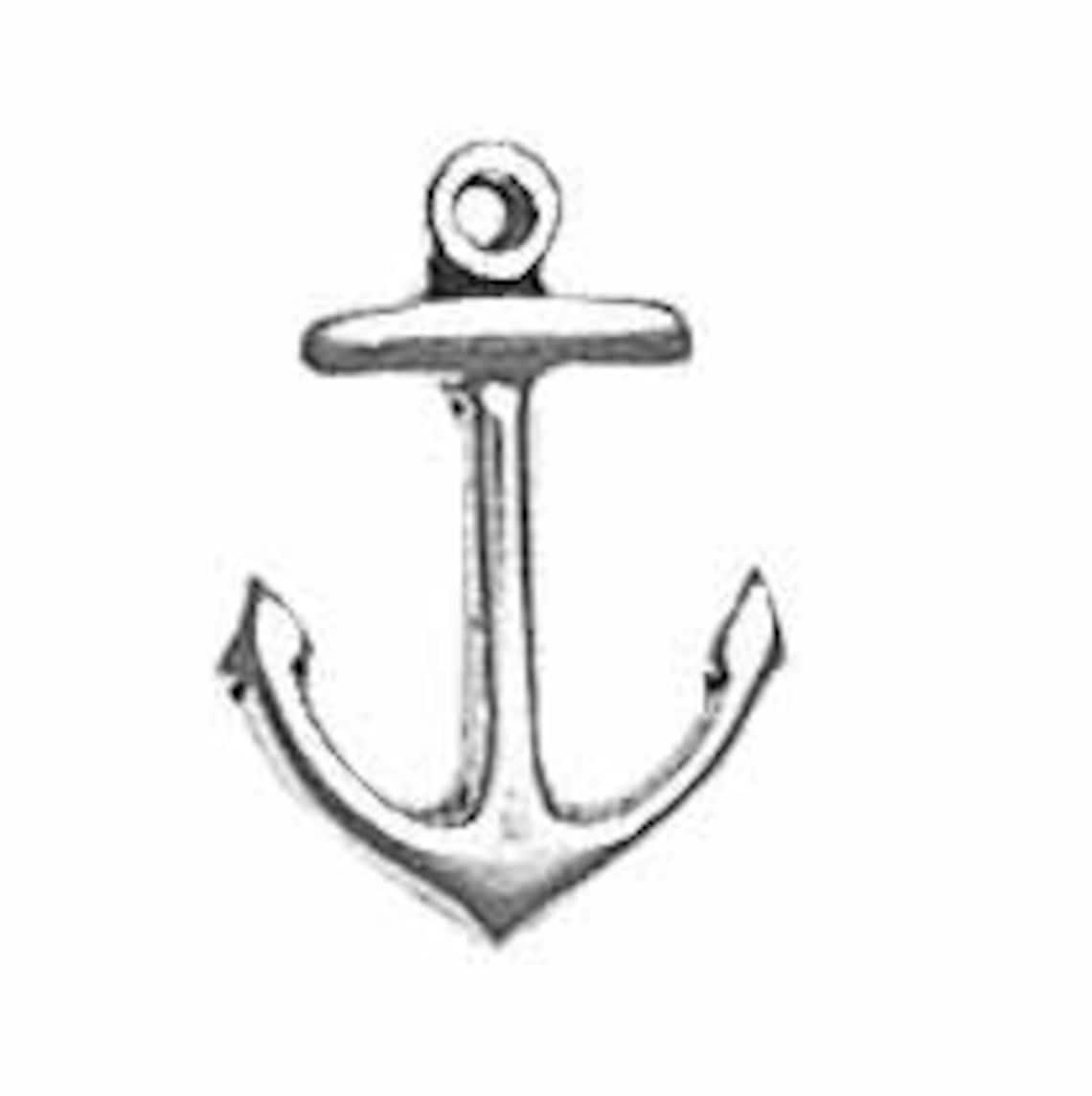 Sterling Silver Anchor Charm Anchor Jewelry Nautical Etsy
