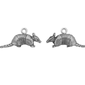Sterling Silver Armadillo charm, silver Armadillo pendant, sterling Armadillo charm, sterling silver dillo pendant, silver Texas charms